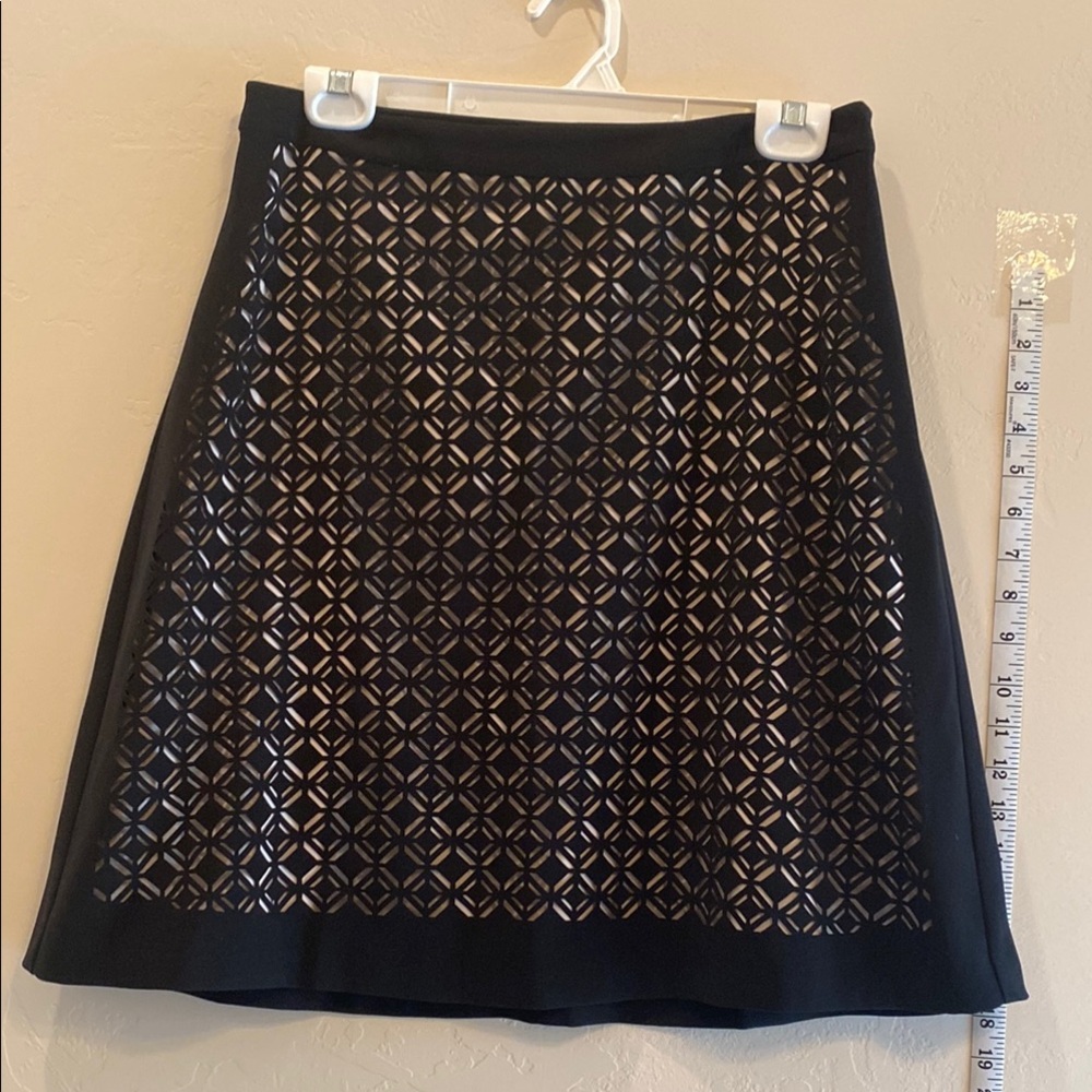 White House Black Market Black Embellished Skirt